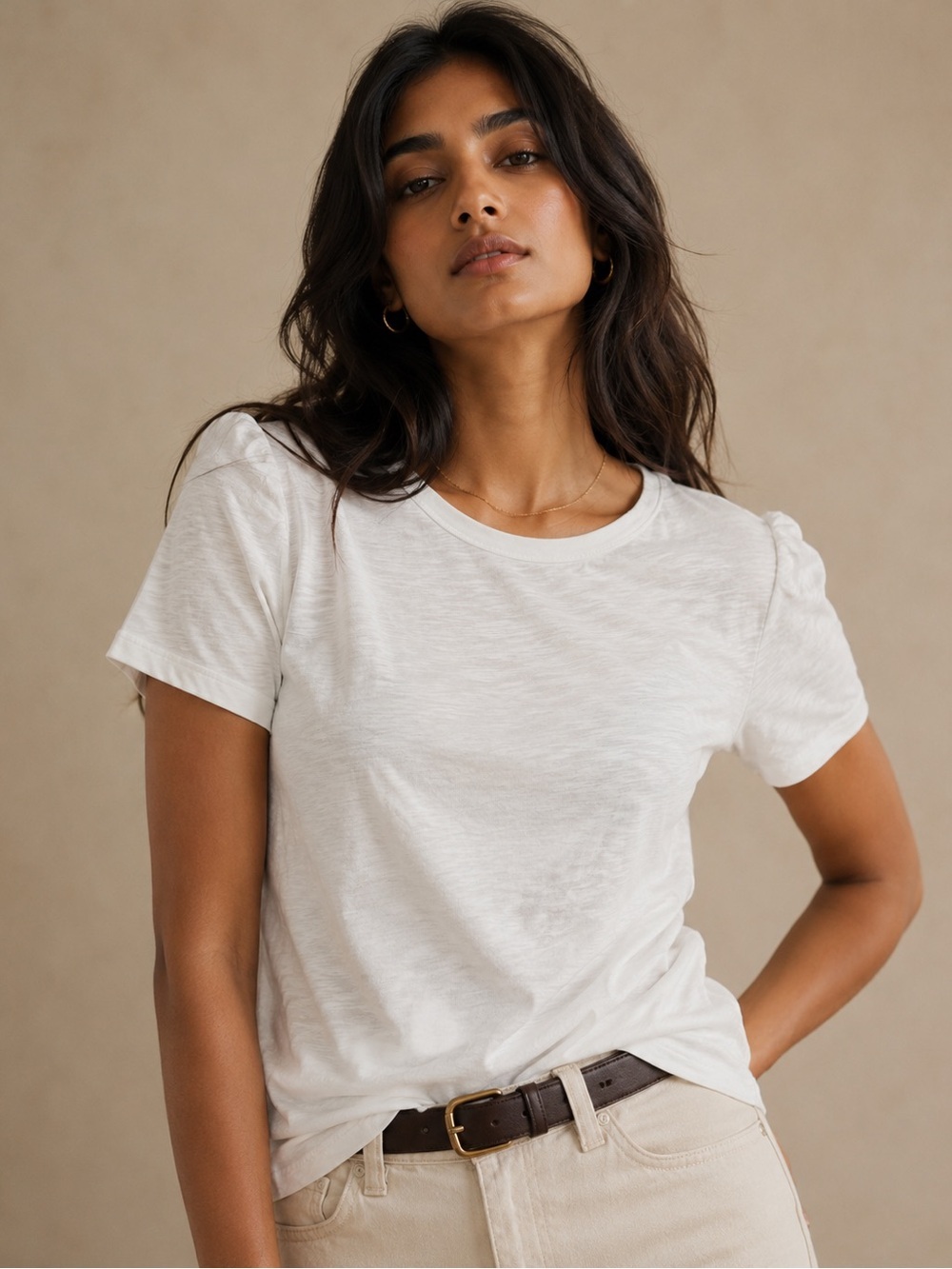 Z Supply White Slub Tee Lightweight Everyday Luxe Basic Top L